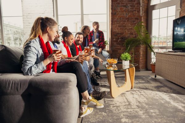 Privat Viewing Fußball